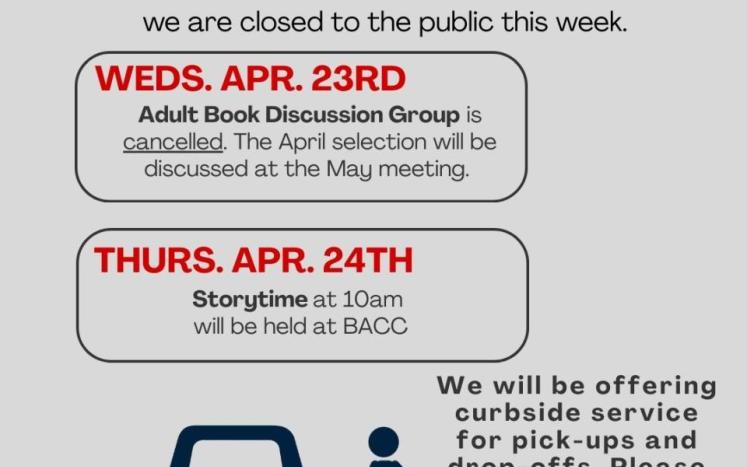 Library to Close this Week Flier 