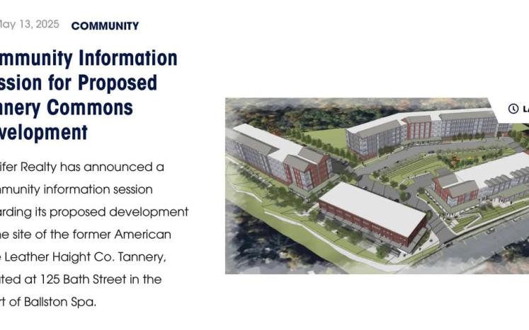 Facebook- Information Session for Proposed Tannery Commons Development